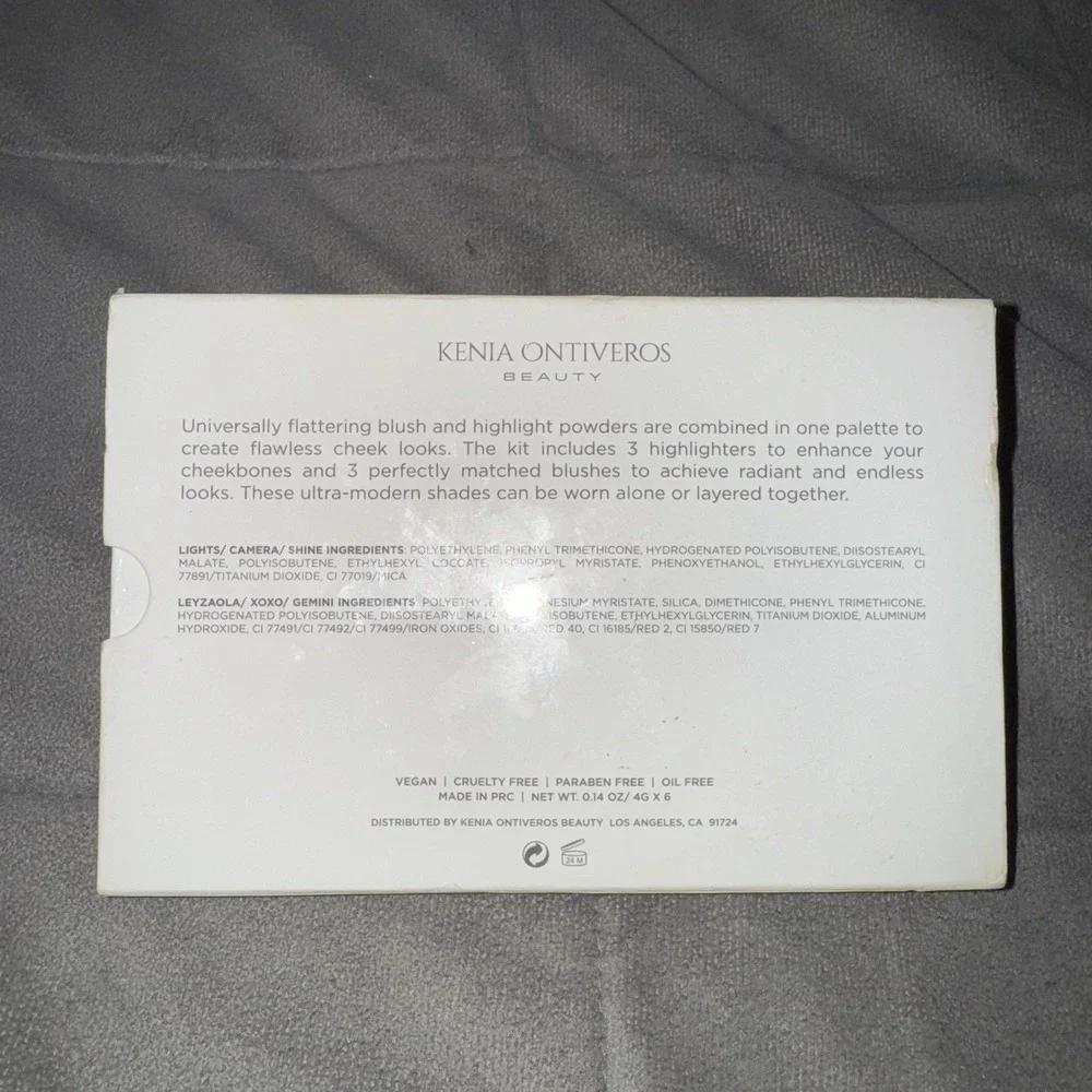 Kenia Ontiveros Beauty: Blush and Shine Kit 6-shades Highlight & Blush RET$34